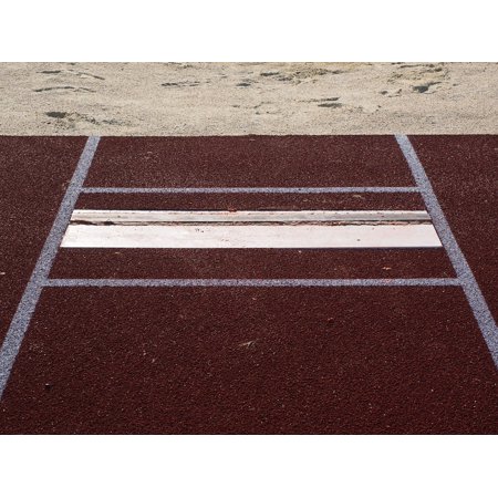 LAMINATED POSTER Mark Long Jump Jump Pit Absprung Board Sand Poster Print 11 x (Best Sand For Long Jump Pit)