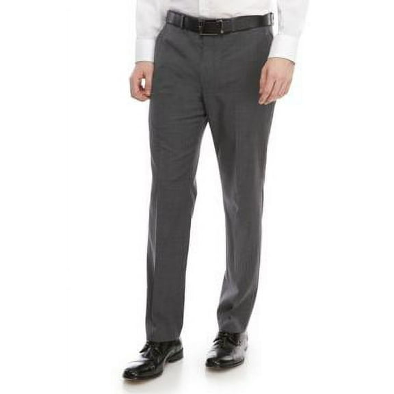 Lauren Ralph Lauren Microtwill Ultraflex Flat Front Dress Pants Grey 34W x 34L