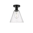 thumbnail image 3 of Innovations Lighting  Edison Berkshire - 1 Light 8" Semi-Flush Mount Seedy/Matte Black, 3 of 5