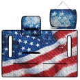 thumbnail image 5 of Xixirimido Golf Cart Seat Cover Quilted Golf Cart Seat Towel Blanket with 4 Pockets & Non Slip Backing Universal Fit for 2 Person Seats Carts, Patriotic US Flag, 5 of 8