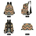 thumbnail image 4 of FORMRS Mini Backpack Purse for Women Quilted Travel Daypack Casual Shoulder Bag, Orange Geometric, 4 of 7