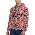 thumbnail image 3 of Fotbe Men's Hoodie with Poker Pattern - Kangaroo Pocket Pullover Hooded Sweatshirt, Perfect for Daily Wear, Travel, and Home-Small, 3 of 7