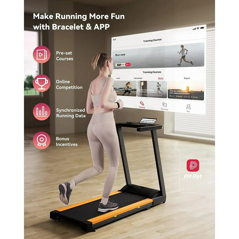 SupeRun Foldable Treadmill for Home, APP Control, 300LB