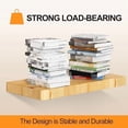 thumbnail image 6 of 12 Pcs 6" Black Steel Floating Shelf Bracket Blind Shelf Supports - Hidden Brackets for Floating Wood Shelves - Concealed Blind Shelf Support – Screws and Wall Plugs Included, 6 of 8