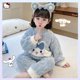 thumbnail image 1 of Anime Sanrioed Cinnamoroll Kuromi Autumn Winter Kids Flannel Pajamas Cartoon Korean Style Warm Thickened Pajama Girl Homewear, 1 of 5