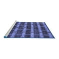 thumbnail image 2 of Ahgly Company Machine Washable Indoor Square Abstract Blue Contemporary Area Rugs, 3' Square, 2 of 4