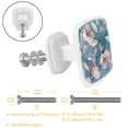 thumbnail image 2 of 4 Pieces Set Drawer Pulls Handle Square Wardrobe Cabinet Knobs with Stainless Steel Screws Furniture Kitchen Decor, 2 of 5