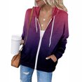 thumbnail image 3 of Aayomet Lightweight Zip Up Hoodies for Women Hooded Sweatshirts Long Sleeve Thin Jacket with Zipper Pink,S, 3 of 4