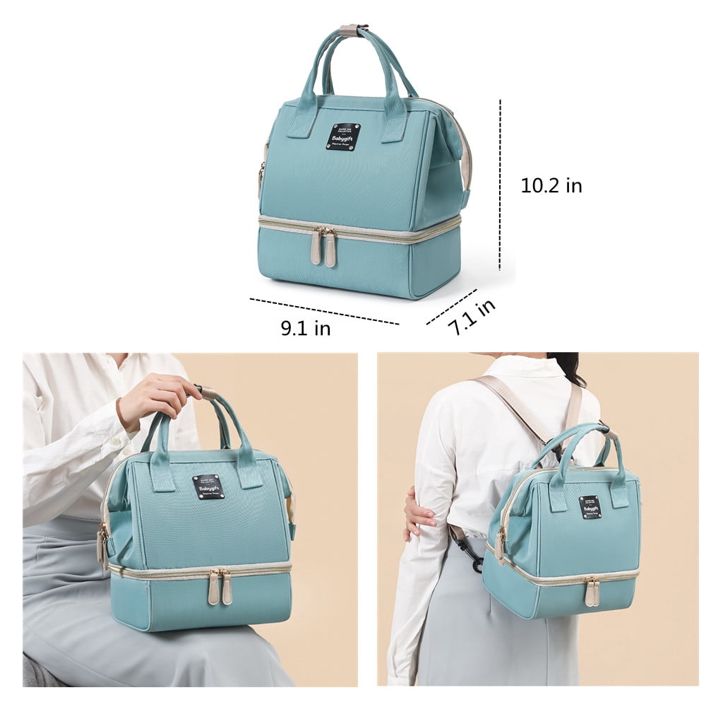 Breast Pump Backpack - Insulation Lunch Bag Diaper Bag Portable Mommy Bag with Double Layer for Women Women