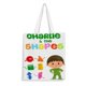 thumbnail image 1 of Charlie and the Shapes Bolso de tela con estampado de lienzo para mujer, bolsa de compras reutilizable y estética, con cremallera interior, regalo para mujer,40*45cm., 1 of 6