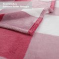 thumbnail image 5 of PiccoCasa Plaid Blanket Fuzzy Plush Blanket for Bed, Blush and White Queen/90"*90", 5 of 8