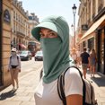 thumbnail image 5 of IAJFHAFS 3 In 1 Summer Cooling Balaclava Breathable Sun Protection Hood with Neck Guard & Face Mask Outdoor Cycling Sun Hats for Women Men Light Green, 5 of 7