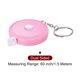 thumbnail image 3 of Métrica Cinta 1,5M/60 Pulgadas Retráctil Sastres Métrica Cinta Bolsillo Tamaño con Llave Cadena para Cuerpo, Tela, Costura y Manualidades Medidas, Claro Rosa, 3 of 5