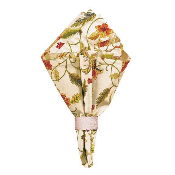 Amelia Rustic Floral Leaves Cotton Tabletop Cloth Napkin