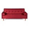 thumbnail image 2 of Sofá Cama Makora Modelo Sabella Varias Posiciones Lino Rojo, 2 of 8