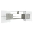 thumbnail image 4 of TV Stand for 65 70 75 80 inch TV Rectangle Modern Entertainment Center with 16 Color LED Lights, White, 4 of 10