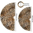 thumbnail image 3 of FMSHPON Fashion Leopard Xmas Christmas Tree Skirt Stand Mat for Holiday Party Decoration Indoor Outdoor 36 inches, 3 of 6