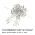 thumbnail image 4 of Large Pull Bow Gift Wrapping Bows Ribbon Organza for Wedding Baskets Presents Christmas Party Silver, 4 of 6
