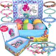 thumbnail image 1 of Bombas de baño para niños con sorpresa en el interior Bombas de baño de sirena para niñas con joyero y joyero para niños Piel orgánica Hidratante Burbuja natural Regalos de cumpleaños para niños y niñ, 1 of 2