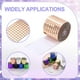 thumbnail image 3 of Azulejos de mosaico de vidrio autoadhesivos Uxcell 3200 Pcs 0.2'' x 0.2'' azulejos de disco oro rosa 2 Pcs, 3 of 6