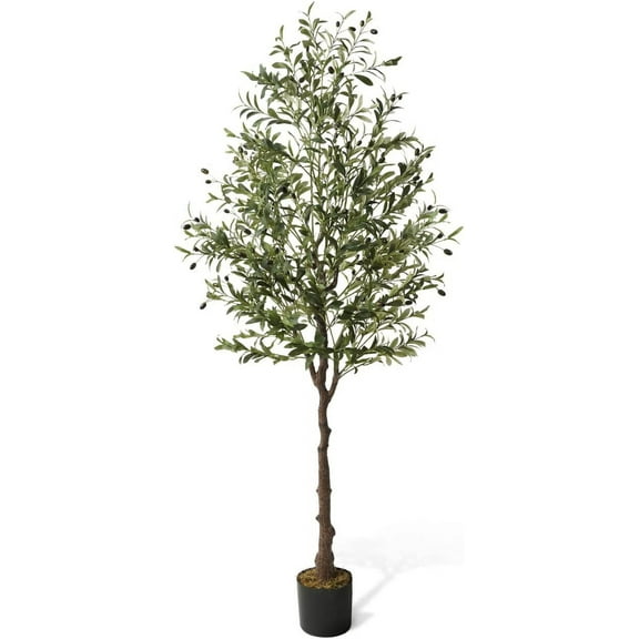 Colourtree 59 Inch Tall Faux Olive Tree, Realistic Texture Potted Silk Artificial Olive Tree, Fake Olive Trees Indoor Outdoor for Home Office Living Room Bedroom Foyer Porch Decor