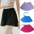 thumbnail image 3 of HEVIRGO Girls Chiffon Layered Ballet Tutu Skirt Skate Wrap Scarf Dance Wear Dress,1Pc White, 3 of 10