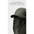 thumbnail image 5 of Ndbuld Hat For Sun Protection For Men Men'S Outdoor Summer Sun Protection Hat Detachable Quickdrying Sun Hat Solid Color Sun Protection Hiking And Fishing Hat Army Green Free Size, 5 of 7
