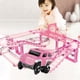 thumbnail image 5 of Juguete de pista de tren eléctrico, mano de obra exquisita, seguro, educativo, pista de coche de carreras, juguetes con árbol de coco para niños, color rosa, 5 of 5
