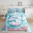thumbnail image 1 of YST Cute Dolphin Bedding Set, Nautical Anchor Comforter Set, King Size, 1 of 6