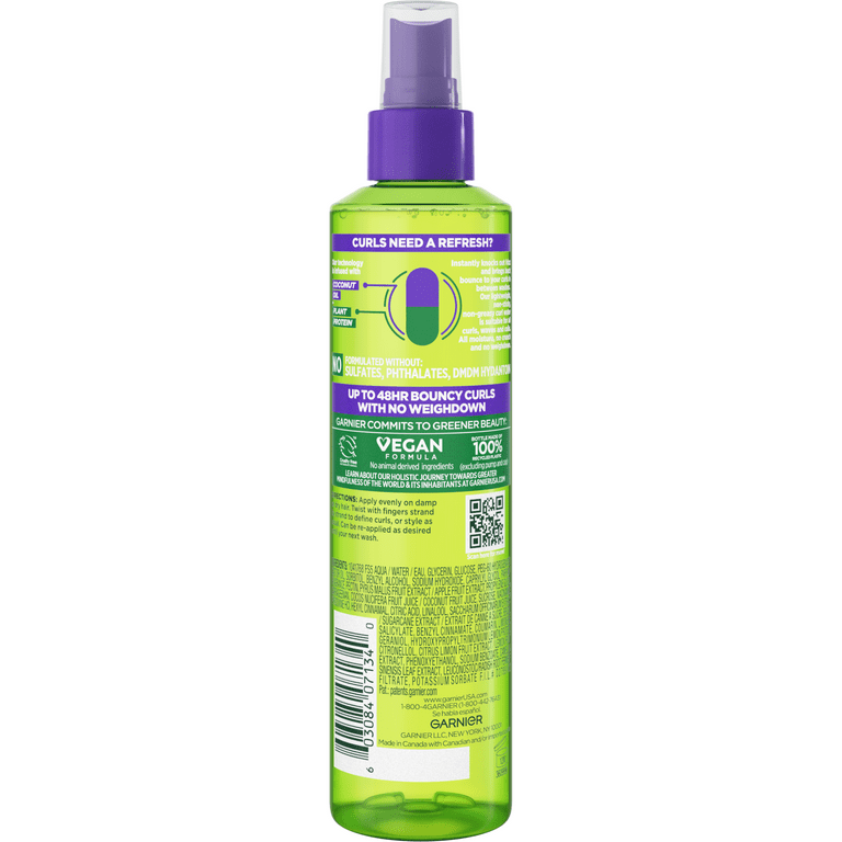 Spray Curl fl Water Reviving Garnier oz Refresher Fructis Coconut Water, 8.5 with
