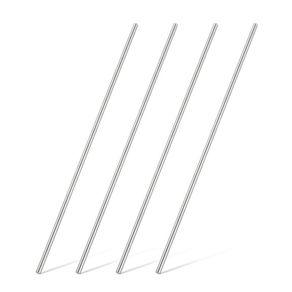 Uxcell 4Pcs 316 Stainless Steel Round Rod 3/16" Dia 11.8" Length Metal Solid Shaft Rods Corrosion Resistant Round Steel Bars Stock for Industrial DIY Project, 5mm x 300mm, Silver