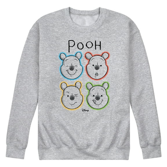 Winnie the Pooh - Pooh Sketch Grid - Men's Crew Fleece Sweatshirt