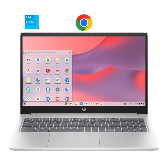 HP 15.6” Chromebook, Intel Core i3-N305, 8GB RAM, 128GB UFS, Mineral silver, 15a-nb0020ca