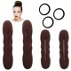 thumbnail image 1 of Styla Hair Magic Bun Maker (2 pequeños 2 grandes) esponja de espuma para moldear moños accesorios para el cabello (morena), 1 of 5