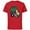Red, variant on The Simpsons Bart Simpson Funky Fresh Beats Served Daily - Short Sleeve Cotton T-Shirt for Adults - Customized-Black