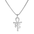 thumbnail image 3 of Egyptian 304 Stainless Steel Eye of Ra Ankh Cross Pendant box Chain Necklaces Non-Tarnish Stainless Steel color 23.62 inch(60cm) 304 Stainless Steel, 3 of 3