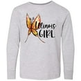 thumbnail image 3 of Inktastic Illinois Girl- Butterfly Long Sleeve Youth T-Shirt, 3 of 5