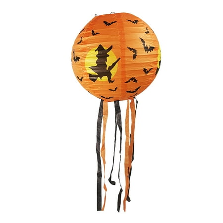 

Halloween Paper Lantern Folding Belt Beard Spider Bat Skeleton Props Pendant