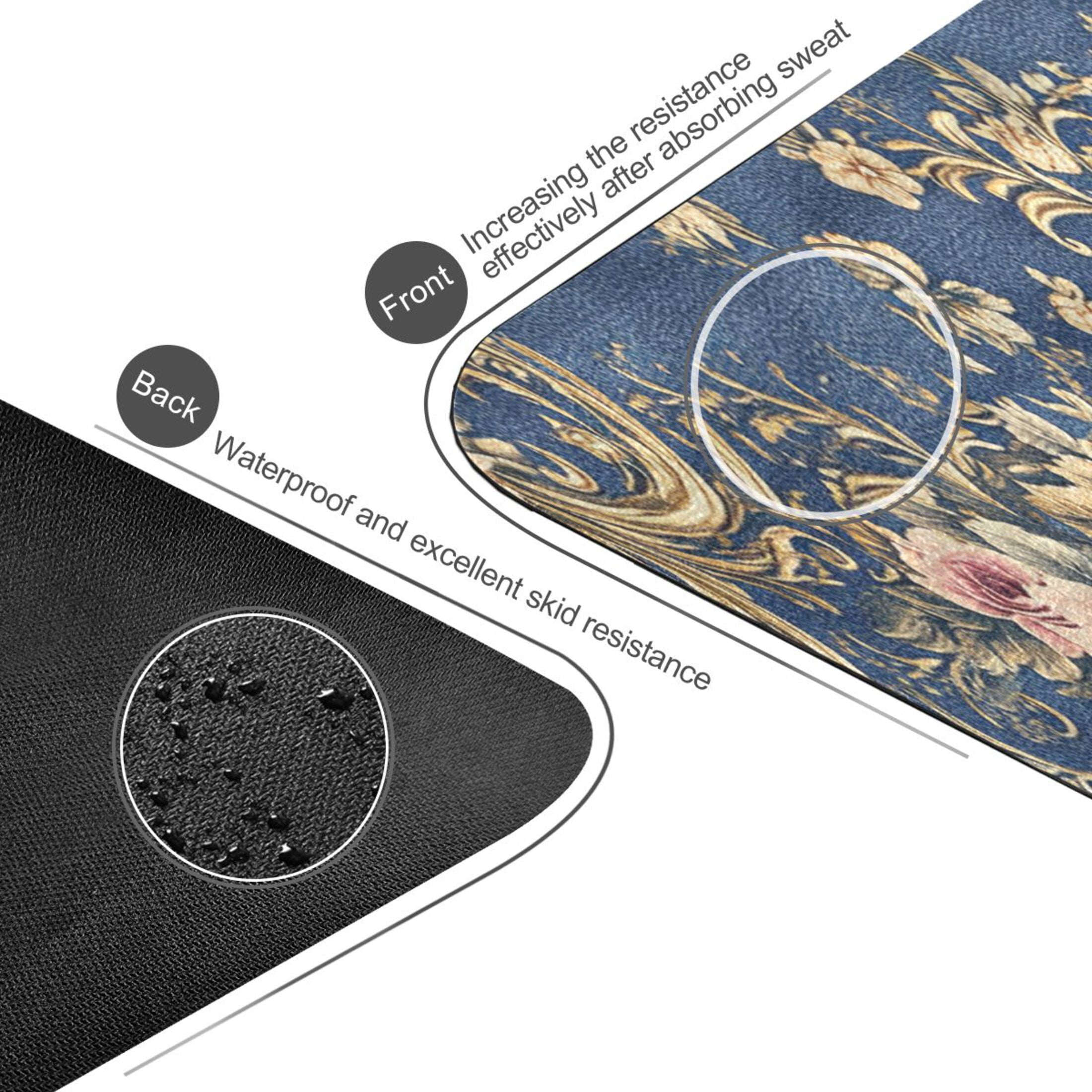 BZSMCE Yoga Mat Women Damask Of Floral Fitness Mat