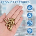 thumbnail image 3 of Shaft Coupling Joint 3mm to 3mm, 4 Pcs Brass Motor Shaft Coupler Extension Connector Rigid Sleeve Adapter Transmission Joint with M3 Screws for RC Car Airplane Tires Motor Robot, 3 of 7