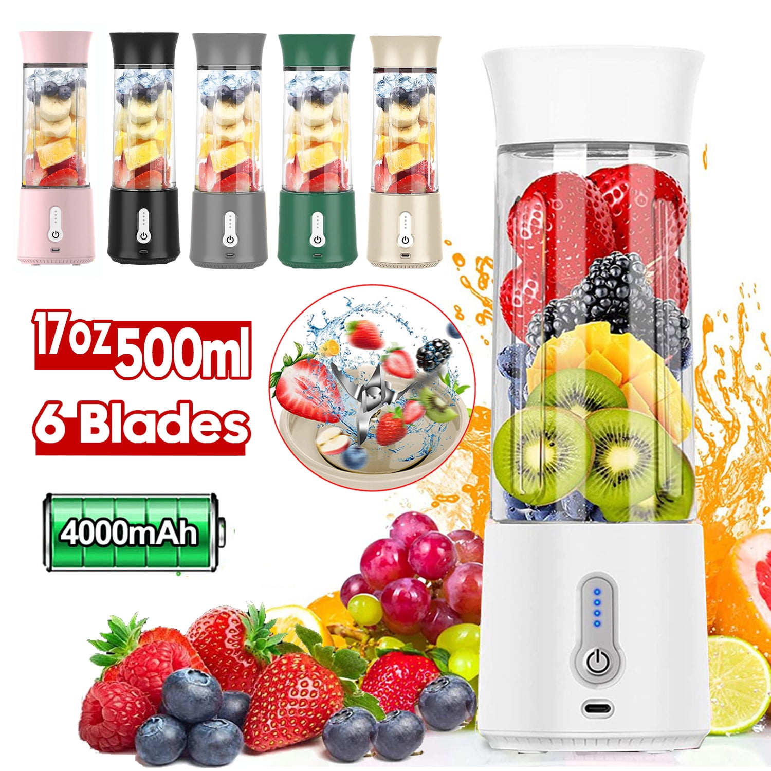 500ML Mini Juicer for Shakes Fruit Juice Blenders ,Fimilo Electric