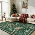 thumbnail image 4 of Wonnitar Christmas 5x7 Area Rug, Washable Soft Rug for Living Room, Non Slip Xmas Tree Ultra Thin Bedroom Rug, Indoor Floor Carpet for Dining Room Winter Holiday Decor, Green, 4 of 13