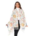 thumbnail image 3 of FORMRS Womens Scarf Winter Soft Long Big Warm Shawls Wrap Tassel Scarves, Pink Easter Eggs, 3 of 9