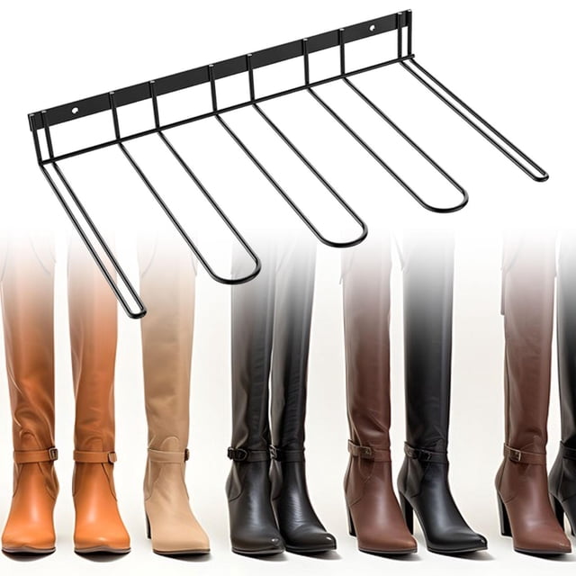 Estante para botas montado en la pared, colgador para botas, almacenamiento colgante para botas, soporte alto para botas de alambre de Metal, colgador