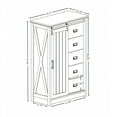 thumbnail image 5 of 5 Big Drawers & Sliding Barn Door Dresser Farmhouse Cabinet Adjustable Shelves Modern Tall Storage, 5 of 12