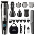 thumbnail image 1 of Brightup Recortadora de barba para hombres con estuche de viaje - Maquinilla de afeitar y afeitadora eléctrica Cortapelos inalámbricos Juego de cortapelos IPX7 Kit de aseo impermeable para hombres par, 1 of 1