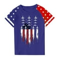 thumbnail image 4 of FamilyThread Kids Striped Shirts Short Sleeve Boy Girls July 4th Patriotic Tee Top Pattern Short Sleeve Round Neck Top T-shirt For Kids, 4 of 4