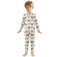thumbnail image 3 of joogoo Crab Coconut Tree 2 Piece Long Sleeve Tee and Pants Cotton Pajama Set 5Y, 3 of 7