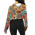 thumbnail image 4 of Suhoaziia Fashion Hoodies for Women Pullover Casual Sportswear Drawstring Sweater Lightweight Size 2XL Graphic Streetwear Cropped Sweatshirt Vintage Sunflower Stretchy Shirts, 4 of 6