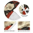thumbnail image 4 of White Flowers and Red Flowers Christmas Tree Skirt Stand Mat Waterproof Floor Protection Mat for Holiday Decoration, 4 of 6